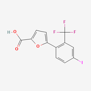 molecular formula C12H6F3IO3 B2716630 5-[4-Iodo-2-(trifluoromethyl)phenyl]furan-2-carboxylic acid CAS No. 954298-25-0