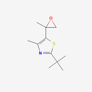 molecular formula C11H17NOS B2716637 2-Tert-butyl-4-methyl-5-(2-methyloxiran-2-yl)-1,3-thiazole CAS No. 2248341-50-4