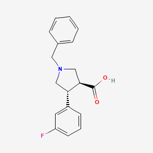 (3S,4R)-1-benzyl-4-(3-fluorophenyl)pyrrolidine-3-carboxylic acid