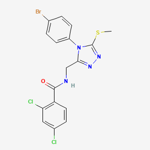 molecular formula C17H13BrCl2N4OS B2716647 N-((4-(4-bromophenyl)-5-(methylthio)-4H-1,2,4-triazol-3-yl)methyl)-2,4-dichlorobenzamide CAS No. 391930-64-6