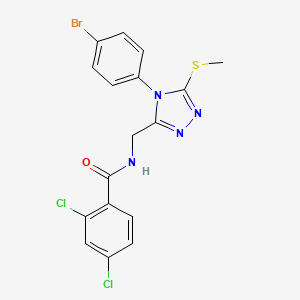 N-((4-(4-bromophenyl)-5-(methylthio)-4H-1,2,4-triazol-3-yl)methyl)-2,4-dichlorobenzamide
