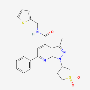 1-(1,1-dioxidotetrahydrothiophen-3-yl)-3-methyl-6-phenyl-N-(thiophen-2-ylmethyl)-1H-pyrazolo[3,4-b]pyridine-4-carboxamide