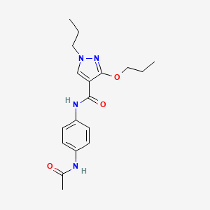 N-(4-acetamidophenyl)-3-propoxy-1-propyl-1H-pyrazole-4-carboxamide