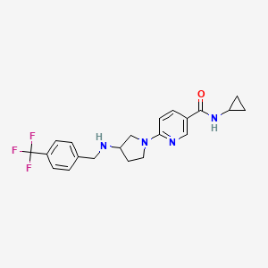 N~3~-cyclopropyl-6-(3-{[4-(trifluoromethyl)benzyl]amino}-1-pyrrolidinyl)nicotinamide