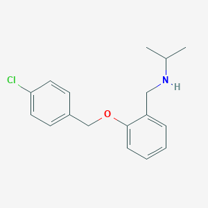 molecular formula C17H20ClNO B271666 N-{2-[(4-chlorobenzyl)oxy]benzyl}propan-2-amine 