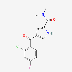 4-(2-chloro-4-fluorobenzoyl)-N,N-dimethyl-1H-pyrrole-2-carboxamide