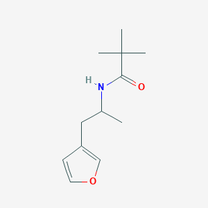 molecular formula C12H19NO2 B2716665 N-[1-(furan-3-yl)propan-2-yl]-2,2-dimethylpropanamide CAS No. 1795087-50-1