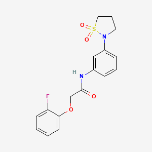 N-(3-(1,1-dioxidoisothiazolidin-2-yl)phenyl)-2-(2-fluorophenoxy)acetamide