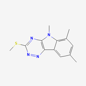 5,6,8-trimethyl-3-(methylsulfanyl)-5H-[1,2,4]triazino[5,6-b]indole