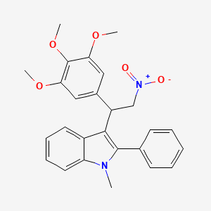 1-methyl-3-[2-nitro-1-(3,4,5-trimethoxyphenyl)ethyl]-2-phenyl-1H-indole