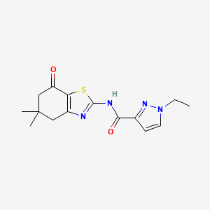 N-(5,5-dimethyl-7-oxo-4,5,6,7-tetrahydrobenzo[d]thiazol-2-yl)-1-ethyl-1H-pyrazole-3-carboxamide