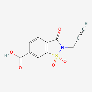 1,1,3-Trioxo-2-(prop-2-yn-1-yl)-2,3-dihydro-1,2-benzothiazole-6-carboxylic acid