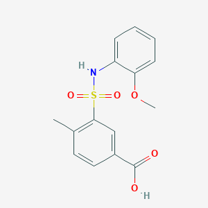 3-[(2-Methoxyphenyl)sulfamoyl]-4-methylbenzoic acid