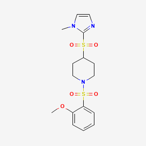 1-((2-methoxyphenyl)sulfonyl)-4-((1-methyl-1H-imidazol-2-yl)sulfonyl)piperidine