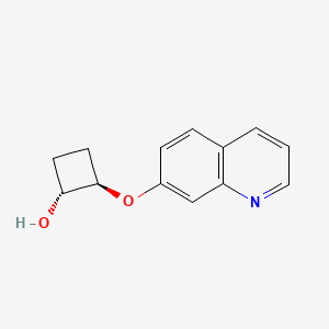 molecular formula C13H13NO2 B2716701 trans-2-(Quinolin-7-yloxy)cyclobutan-1-ol CAS No. 2158995-61-8