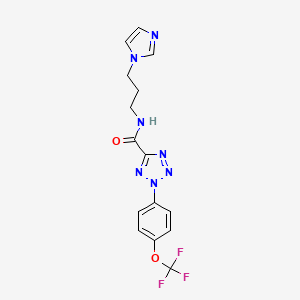 N-(3-(1H-imidazol-1-yl)propyl)-2-(4-(trifluoromethoxy)phenyl)-2H-tetrazole-5-carboxamide