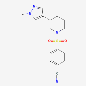 4-[3-(1-Methylpyrazol-4-yl)piperidin-1-yl]sulfonylbenzonitrile