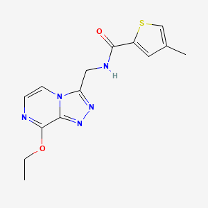 molecular formula C14H15N5O2S B2716721 N-((8-ethoxy-[1,2,4]triazolo[4,3-a]pyrazin-3-yl)methyl)-4-methylthiophene-2-carboxamide CAS No. 2034547-38-9