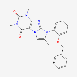 molecular formula C23H21N5O3 B2716726 2,4,7-三甲基-6-(2-苯基甲氧基苯基)嘌呤并[7,8-a]咪唑-1,3-二酮 CAS No. 887671-59-2