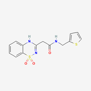 2-(1,1-dioxido-2H-benzo[e][1,2,4]thiadiazin-3-yl)-N-(thiophen-2-ylmethyl)acetamide