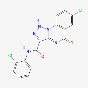 7-chloro-N-(2-chlorophenyl)-5-hydroxy[1,2,3]triazolo[1,5-a]quinazoline-3-carboxamide