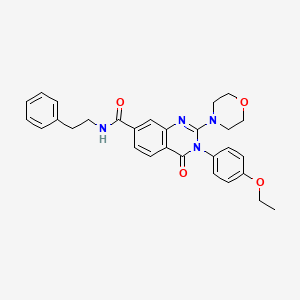 molecular formula C29H30N4O4 B2716735 3-(4-乙氧基苯基)-2-吗啉基-4-酮-N-苯乙基-3,4-二氢喹唑啉-7-羧酰胺 CAS No. 1207048-77-8