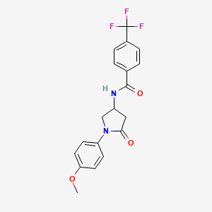 N-(1-(4-methoxyphenyl)-5-oxopyrrolidin-3-yl)-4-(trifluoromethyl)benzamide