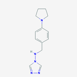 molecular formula C13H17N5 B271680 N-[4-(pyrrolidin-1-yl)benzyl]-4H-1,2,4-triazol-4-amine 