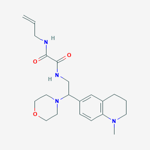 molecular formula C21H30N4O3 B2716808 N1-allyl-N2-(2-(1-methyl-1,2,3,4-tetrahydroquinolin-6-yl)-2-morpholinoethyl)oxalamide CAS No. 922013-26-1