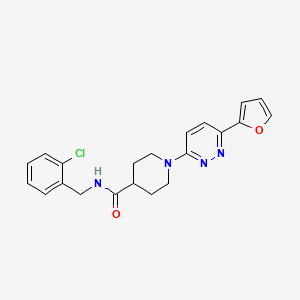 molecular formula C21H21ClN4O2 B2716831 N-[(2-chlorophenyl)methyl]-1-[6-(furan-2-yl)pyridazin-3-yl]piperidine-4-carboxamide CAS No. 1105233-95-1