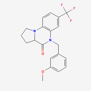 5-(3-methoxybenzyl)-7-(trifluoromethyl)-1,2,3,3a-tetrahydropyrrolo[1,2-a]quinoxalin-4(5H)-one