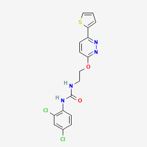 1-(2,4-Dichlorophenyl)-3-(2-((6-(thiophen-2-yl)pyridazin-3-yl)oxy)ethyl)urea