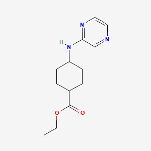 Ethyl 4-(pyrazin-2-ylamino)cyclohexane-1-carboxylate