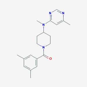 (3,5-Dimethylphenyl)-[4-[methyl-(6-methylpyrimidin-4-yl)amino]piperidin-1-yl]methanone