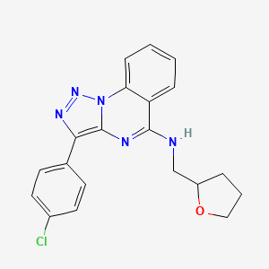 molecular formula C20H18ClN5O B2716871 3-(4-chlorophenyl)-N-[(oxolan-2-yl)methyl]-[1,2,3]triazolo[1,5-a]quinazolin-5-amine CAS No. 866345-58-6