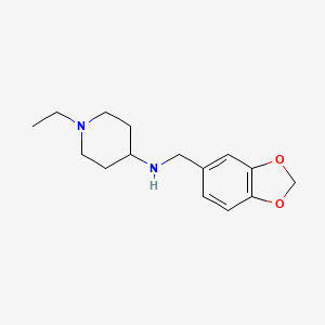 molecular formula C15H22N2O2 B2716892 N-(1,3-benzodioxol-5-ylmethyl)-1-ethylpiperidin-4-amine CAS No. 416868-09-2