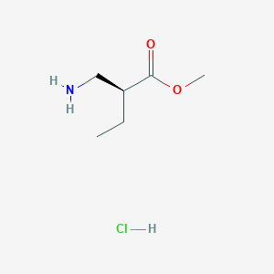 molecular formula C6H14ClNO2 B2716894 methyl (2S)-2-(aminomethyl)butanoate hydrochloride CAS No. 2227845-01-2