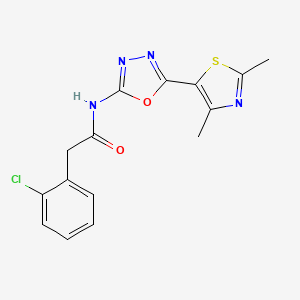 B2716896 2-(2-chlorophenyl)-N-(5-(2,4-dimethylthiazol-5-yl)-1,3,4-oxadiazol-2-yl)acetamide CAS No. 1257546-30-7