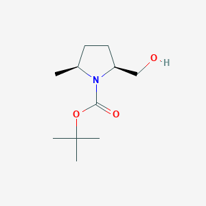 molecular formula C11H21NO3 B2716917 (2S,5S)-tert-butyl 2-(hydroxymethyl)-5-methylpyrrolidine-1-carboxylate CAS No. 441716-79-6