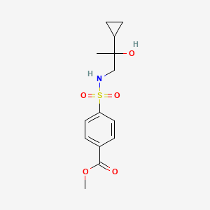 molecular formula C14H19NO5S B2716929 methyl 4-[(2-cyclopropyl-2-hydroxypropyl)sulfamoyl]benzoate CAS No. 1396812-55-7