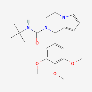 molecular formula C21H29N3O4 B2716951 N-tert-butyl-1-(3,4,5-trimethoxyphenyl)-1H,2H,3H,4H-pyrrolo[1,2-a]pyrazine-2-carboxamide CAS No. 899984-67-9