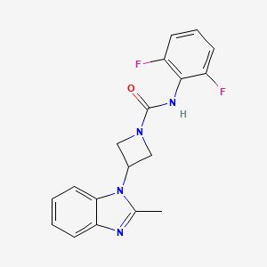 molecular formula C18H16F2N4O B2716962 N-(2,6-difluorophenyl)-3-(2-methyl-1H-1,3-benzodiazol-1-yl)azetidine-1-carboxamide CAS No. 2380182-50-1