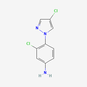 B2716996 3-Chloro-4-(4-chloro-1H-pyrazol-1-YL)aniline CAS No. 1006959-51-8; 1432031-95-2