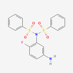 N-(5-amino-2-fluorophenyl)-N-(benzenesulfonyl)benzenesulfonamide