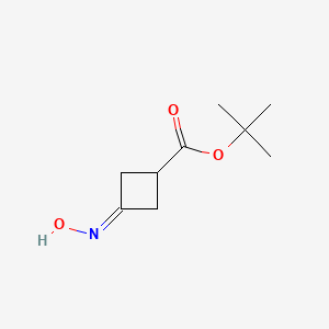 molecular formula C9H15NO3 B2717006 Tert-butyl 3-(hydroxyimino)cyclobutane-1-carboxylate CAS No. 2135785-57-6