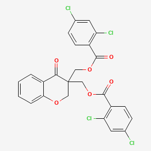 (3-{[(2,4-dichlorobenzoyl)oxy]methyl}-4-oxo-3,4-dihydro-2H-chromen-3-yl)methyl 2,4-dichlorobenzenecarboxylate