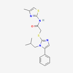 2-((1-isobutyl-5-phenyl-1H-imidazol-2-yl)thio)-N-(4-methylthiazol-2-yl)acetamide