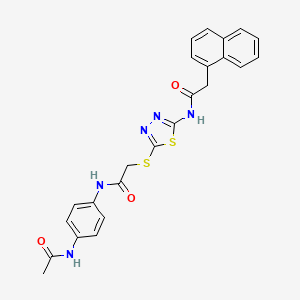 N-(4-acetamidophenyl)-2-((5-(2-(naphthalen-1-yl)acetamido)-1,3,4-thiadiazol-2-yl)thio)acetamide