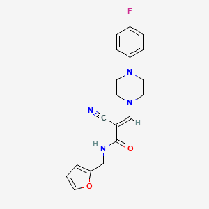 (E)-2-cyano-3-(4-(4-fluorophenyl)piperazin-1-yl)-N-(furan-2-ylmethyl)acrylamide