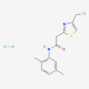 2-[4-(chloromethyl)-1,3-thiazol-2-yl]-N-(2,5-dimethylphenyl)acetamide hydrochloride